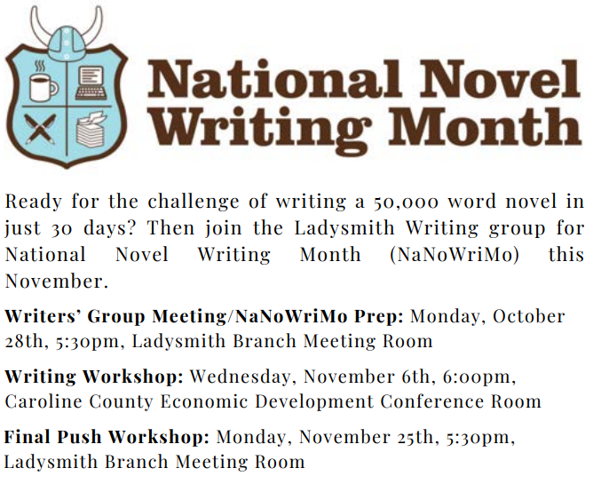 NaNoWriMo 2024 events